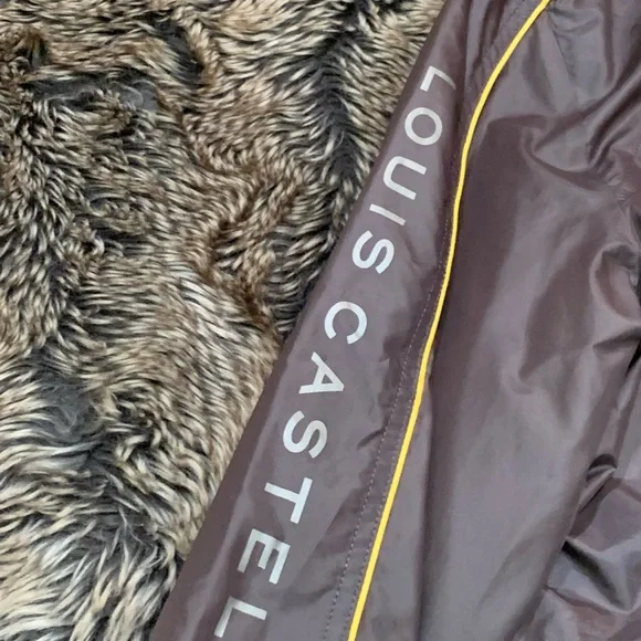 LOUIS CASTEL PARIS JACKET GOLF WINDBREAKER chocolate brown1/4 zip pullover